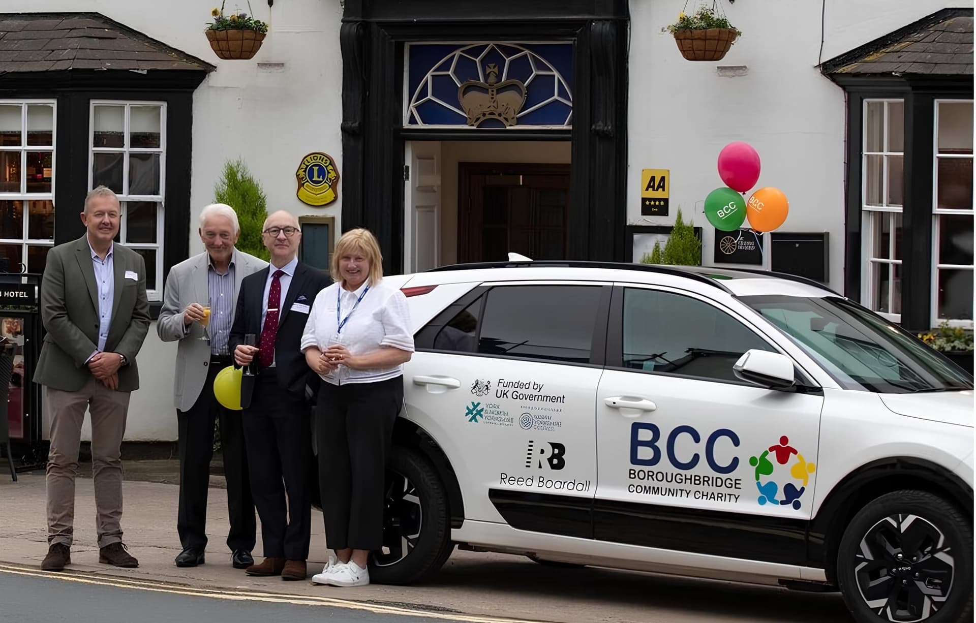 Boroughbridge community charity marks 50 years with new electric car