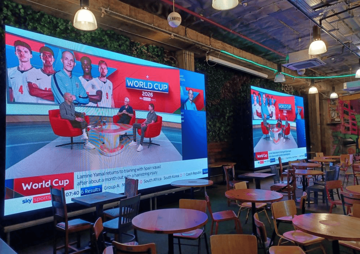 Football Fanzone unveils big screen for England fans to watch World Cup action