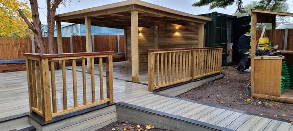 Mental health charity benefit from eco-friendly decking donation
