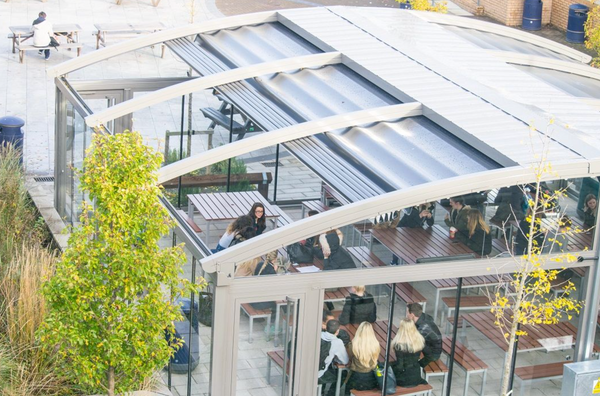 Schools tackle space crisis with outdoor canopies to extend their buildings