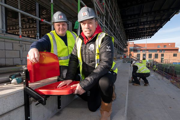 Seat installation begins at Eagles community stadium