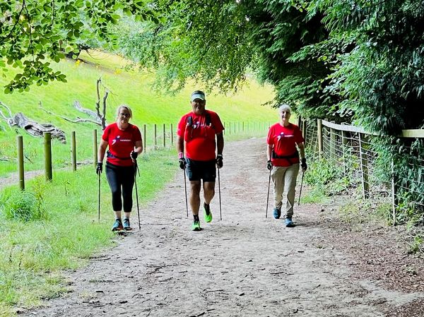 Instructors run a Nordic Walking workshop during walking festival