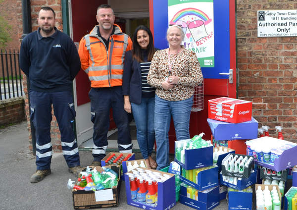 Local firm donates self care items to food bank