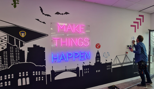 Digital agency commission street artist to commemorate 15 years in business.