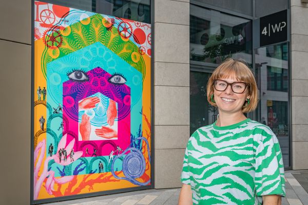 Wellington Place launches new series of window art installations to celebrate young local talent