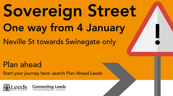 Sovereign Street becomes one-way to improve cycling and walking connections