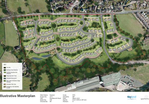 Keyland Developments Ltd submits plans for 230 new homes in Greetland