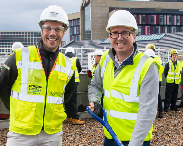 Topping out ceremony marks milestone in Bradford College Building project